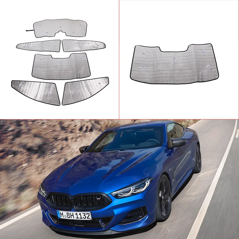 

Car Front Windshield Full Window Glass Sun Protection Parasol Glass Sunshade For BMW 8 series G16 2019-2022 Car Accessories