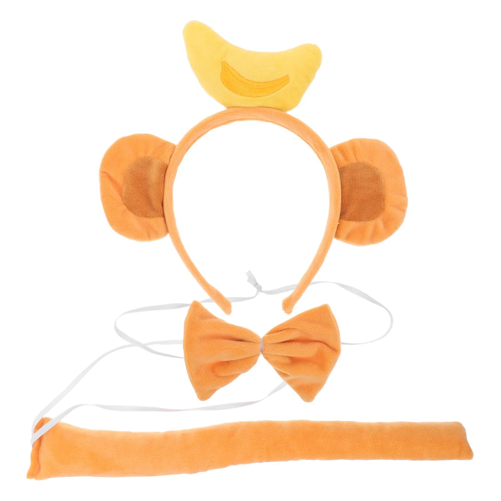 

1 Set Cosplay Monkey Costume Cute Headband Monkey Ear with Banana Headband Bowtie Tail Prop