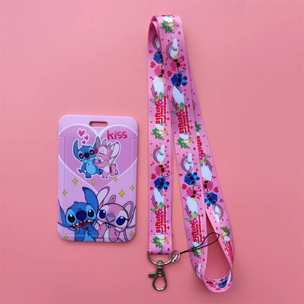 

Disney Stitch Id Card Holder Keychain Photocard Nurse Credit Card Holders