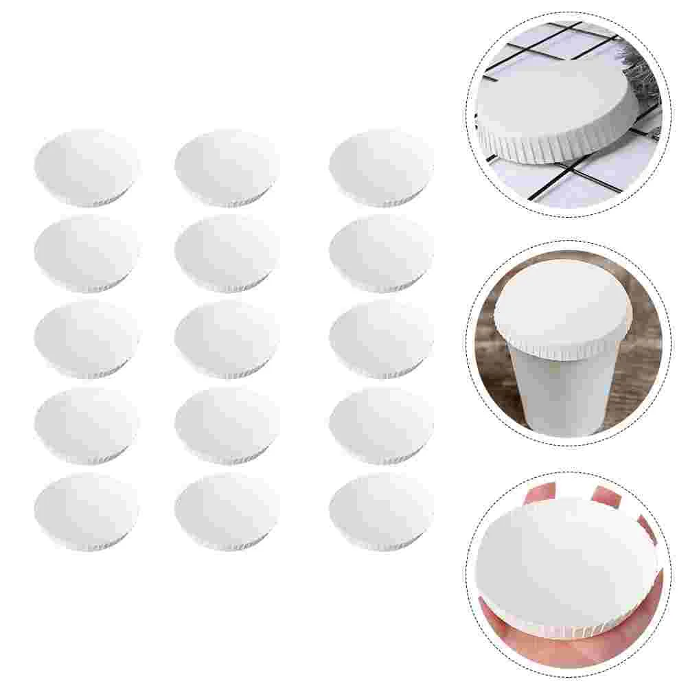 

50Pcs Paper Drinking Cup Covers Stackable Cup Lids Dust-proof Cup Covers