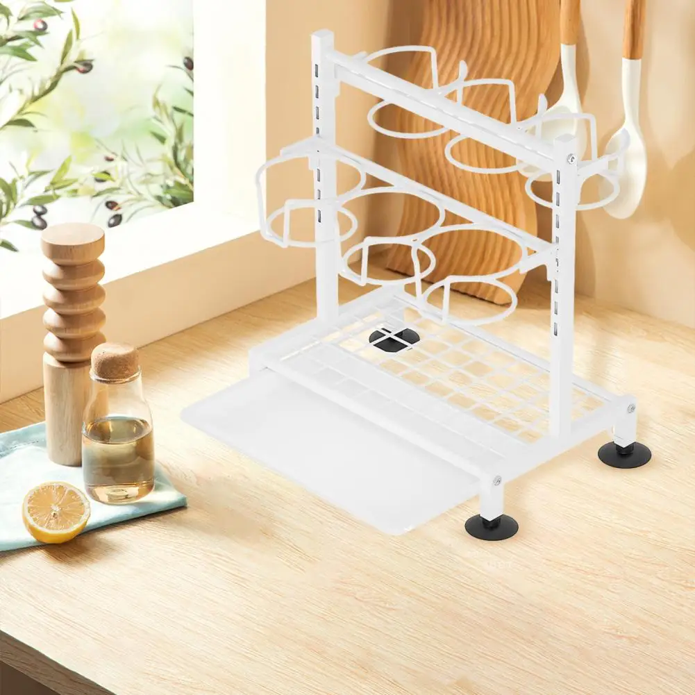 Полка для хранения Противоскользящий держатель бутылки с водой 2-уровневая полка