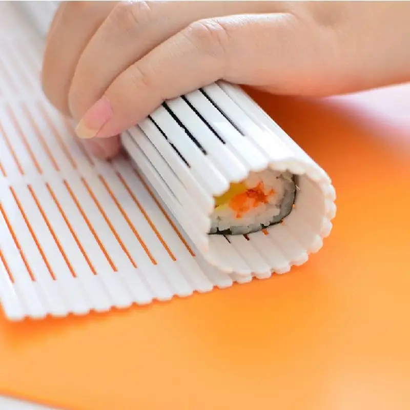 

DIY Silicone Sushi Roller Mats Washable Reusable Sushi Roll Mold Mat DIY Food Rolling Rice Rolling Maker Cake Roll Pad