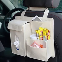 car accessories car back seat storage bag organizer hanging bag paper towel mobile phone storage felt bag debris organizer acce