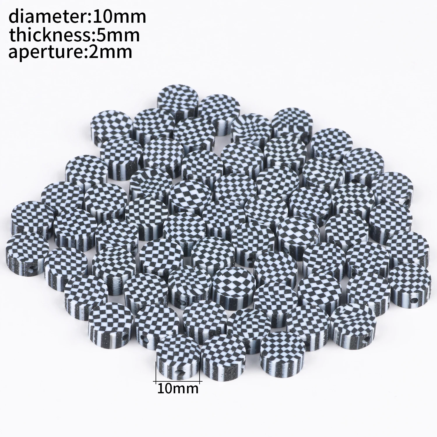 Бусины из полимерной глины 10x5 мм 50/100 шт. |