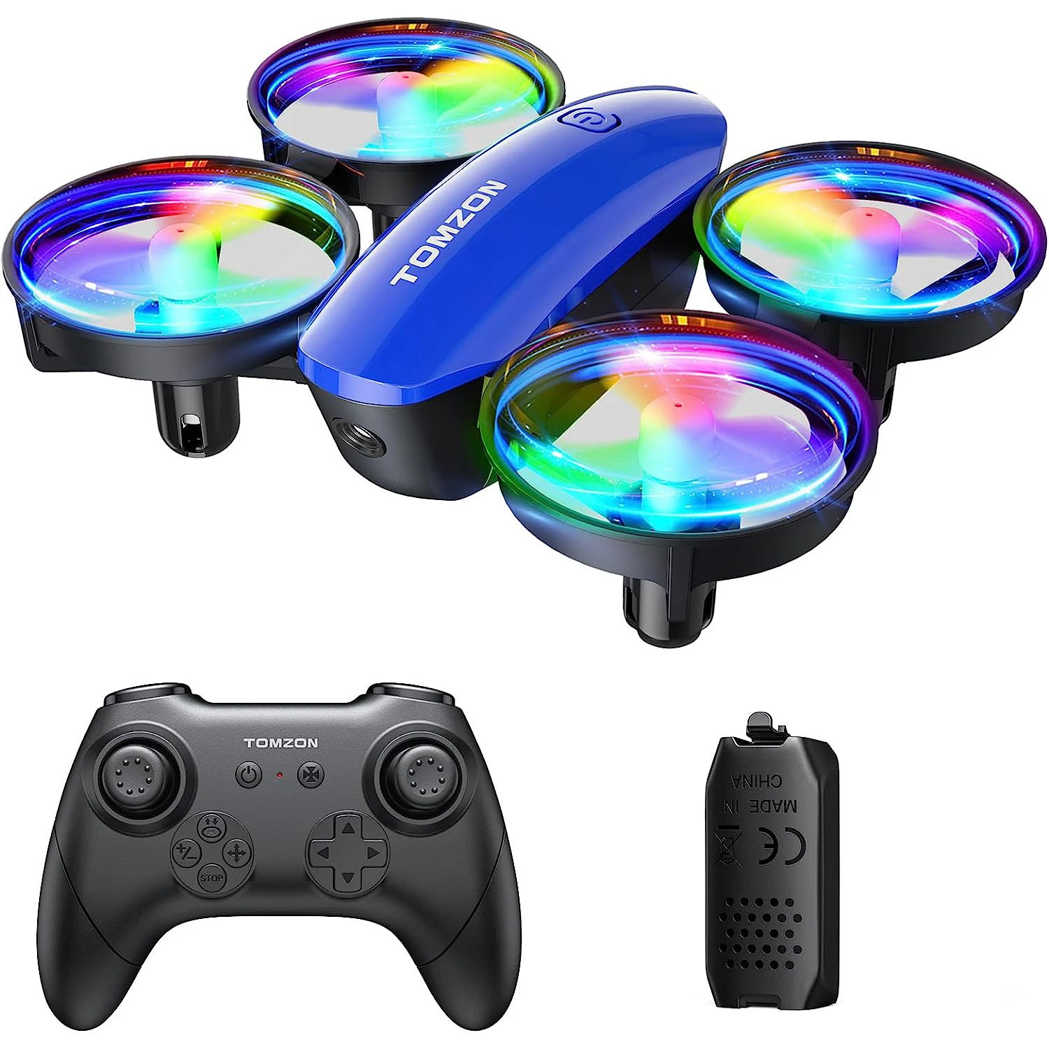 

Tomzon RC Mini Drone 3D Flips Dazzling Lights Circle Fly Throw to Go Portable Quadcopter One Key Takeoff Helicopter for Kids