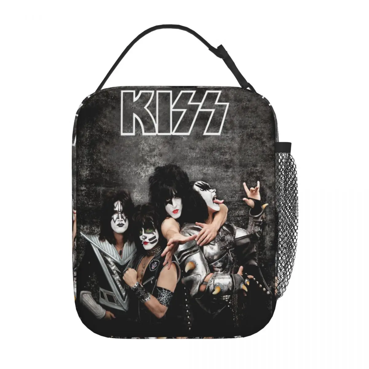 

Crazy Rock Kiss Band Thermal Insulated Lunch Bags School Reusable Lunch Container Cooler Thermal Lunch Box