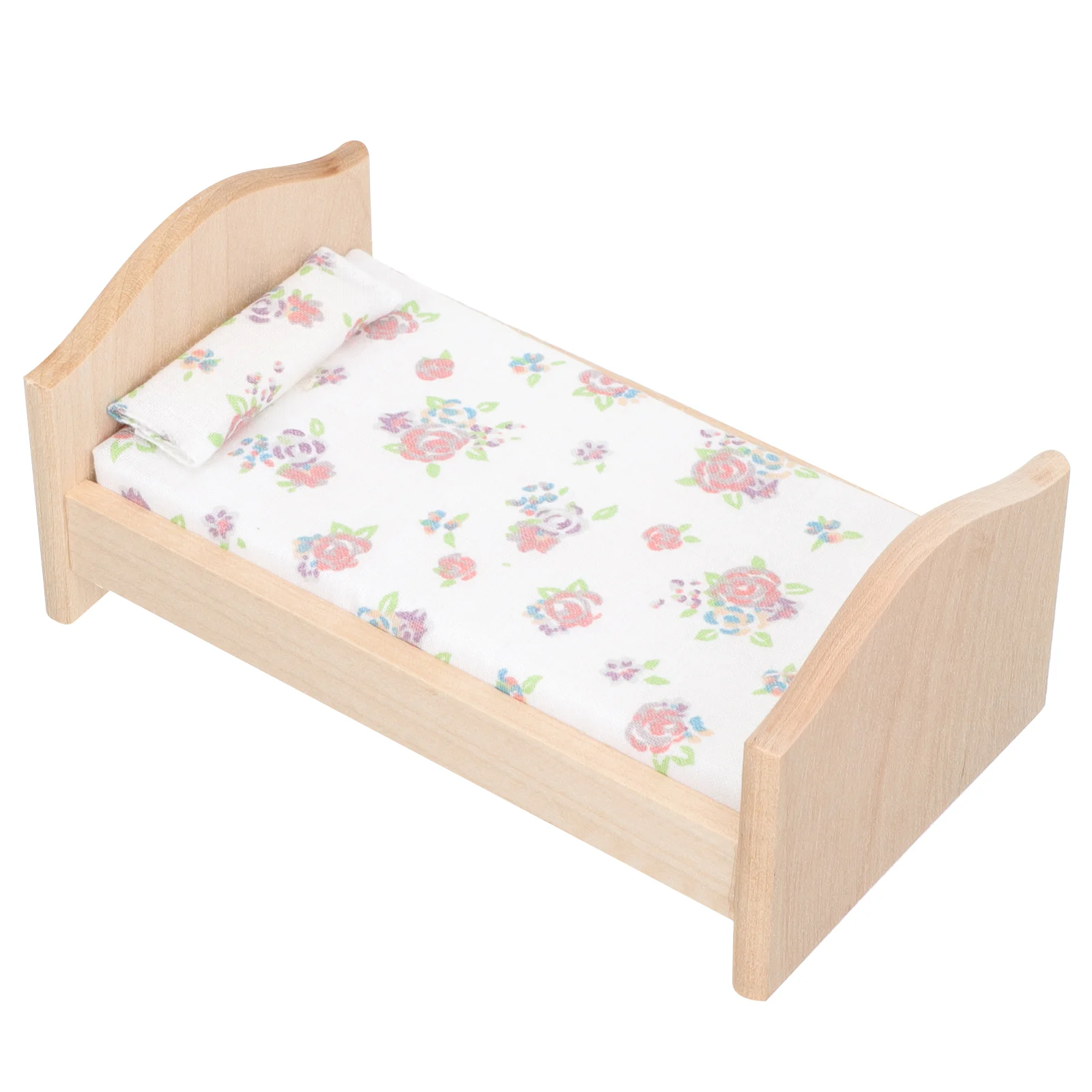 

Kids' Room Décor House Cot Furniture Miniature Supplies Artificial Bed 1:12 Wood