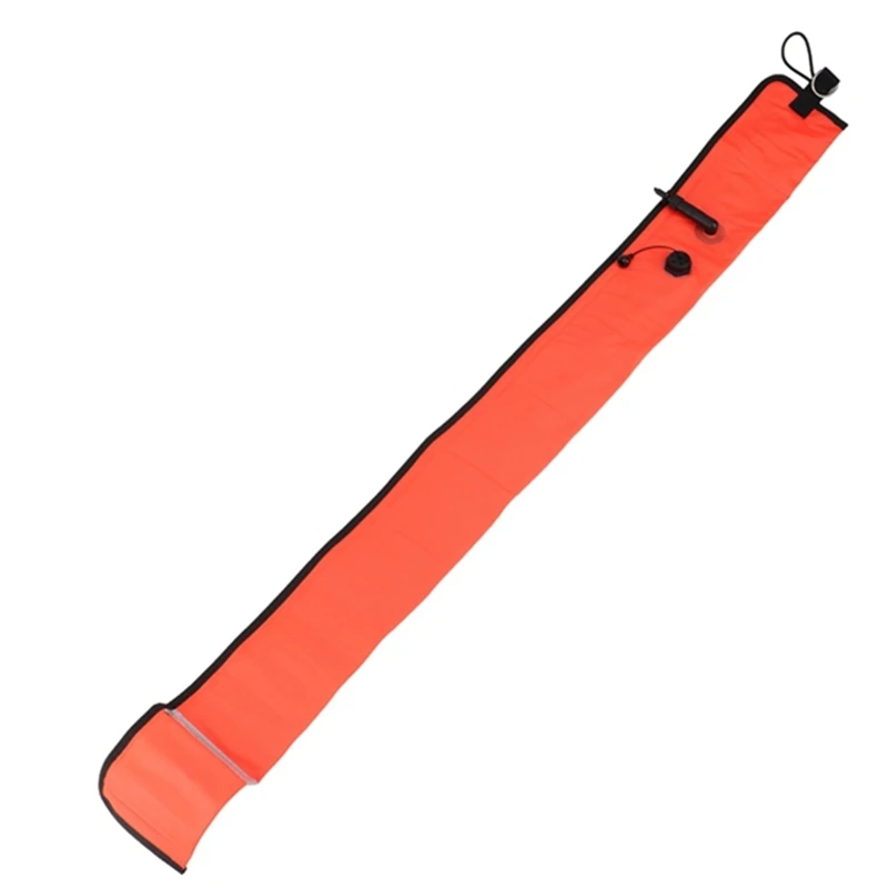 

1M Scuba Diving Surface Marker Buoy SMB Signal Tube Safety Visibility Float Signal Tube Red