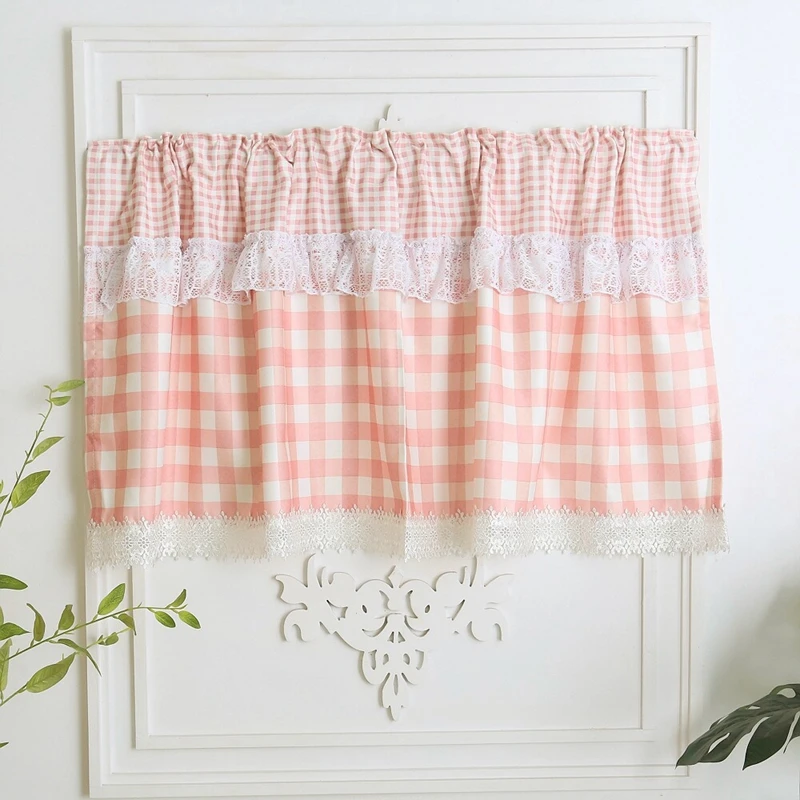 Короткие занавески с принтом винтажные полузанавески затемняющие оконные для