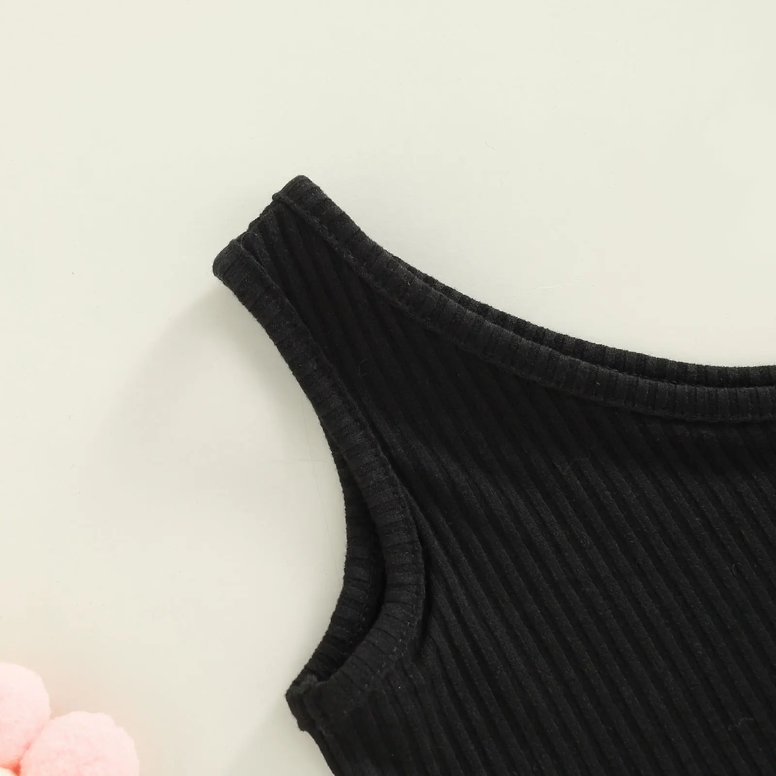 Летний повседневный костюм для маленьких девочек Citgeett вязаные топы на