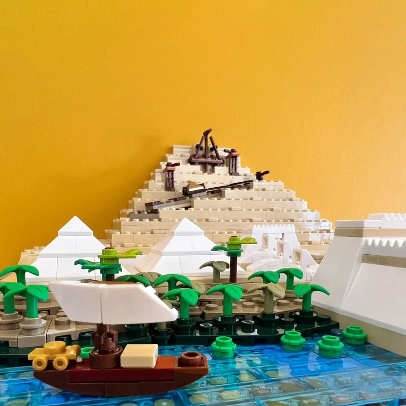 

Architecture Great Pyramid of Giza Model Compatitable 21058 Building Blocks Bricks Set DIY Assembled Toys Birthday Gifts
