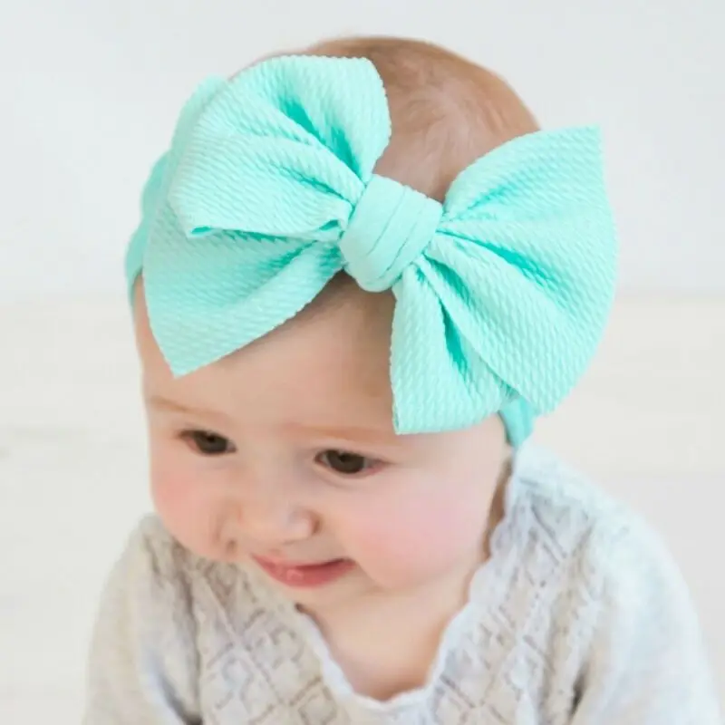 

Newborn Large Bow Headwrap Children's Headdress Bow Hair Band Elastic Headband Baby Girls Infant Hair Accessories Turban