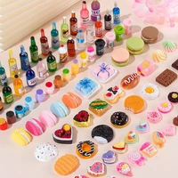 mini snack bottle resin simulation miniature doll house candy toys model gifts figures christmas cakes decorations free plates