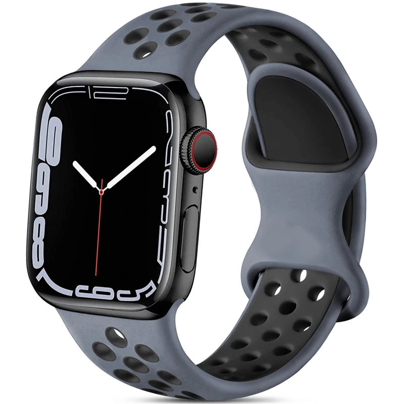 Silicone Strap for apple watch band 44mm 45mm Ultra 49mm 41mm 40mm 38mm 42mm 45 mm Sport Bracelet iWatch series 7 3 4 5 6 SE 8
