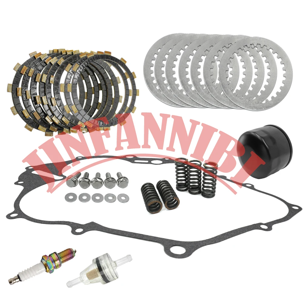 Комплект фрикционных стальных дисков сцепления и прокладка крышки для Yamaha Raptor 660R