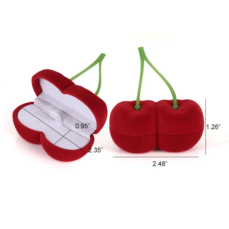 

Бархатная коробка для ювелирных изделий, органайзер, милые животные, коробка для обручальных колец, чехол для хранения фруктов, серьги, ожерелье, дисплей, упаковка, подарочные аксессуары