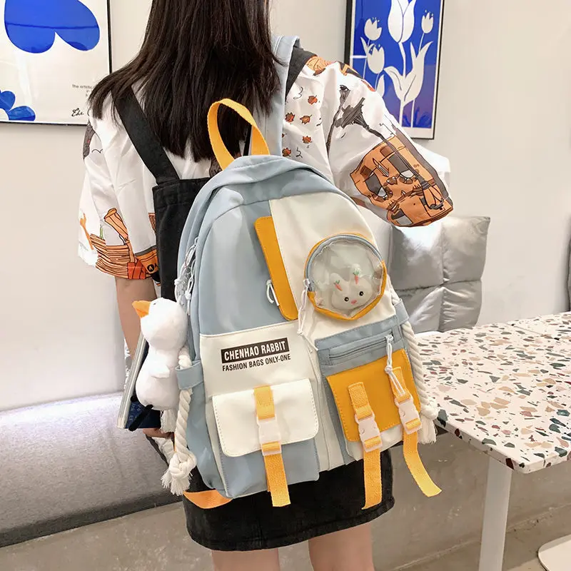 

Qyahlybz dropshipping cute children high school backpacks for students kawaii school bags for girls shoulder bags