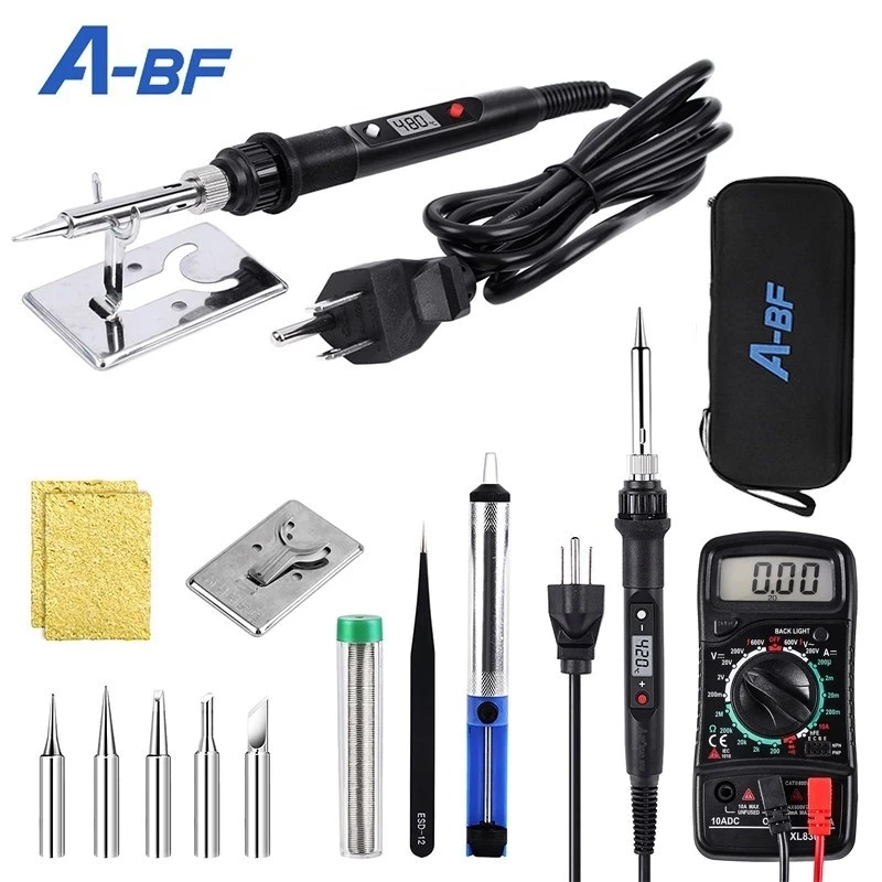 

A-BF Electric Soldering Iron Digital Display Rapid Temperature Adjustable 60W Precision Technology Switch Tips 180℃~480℃