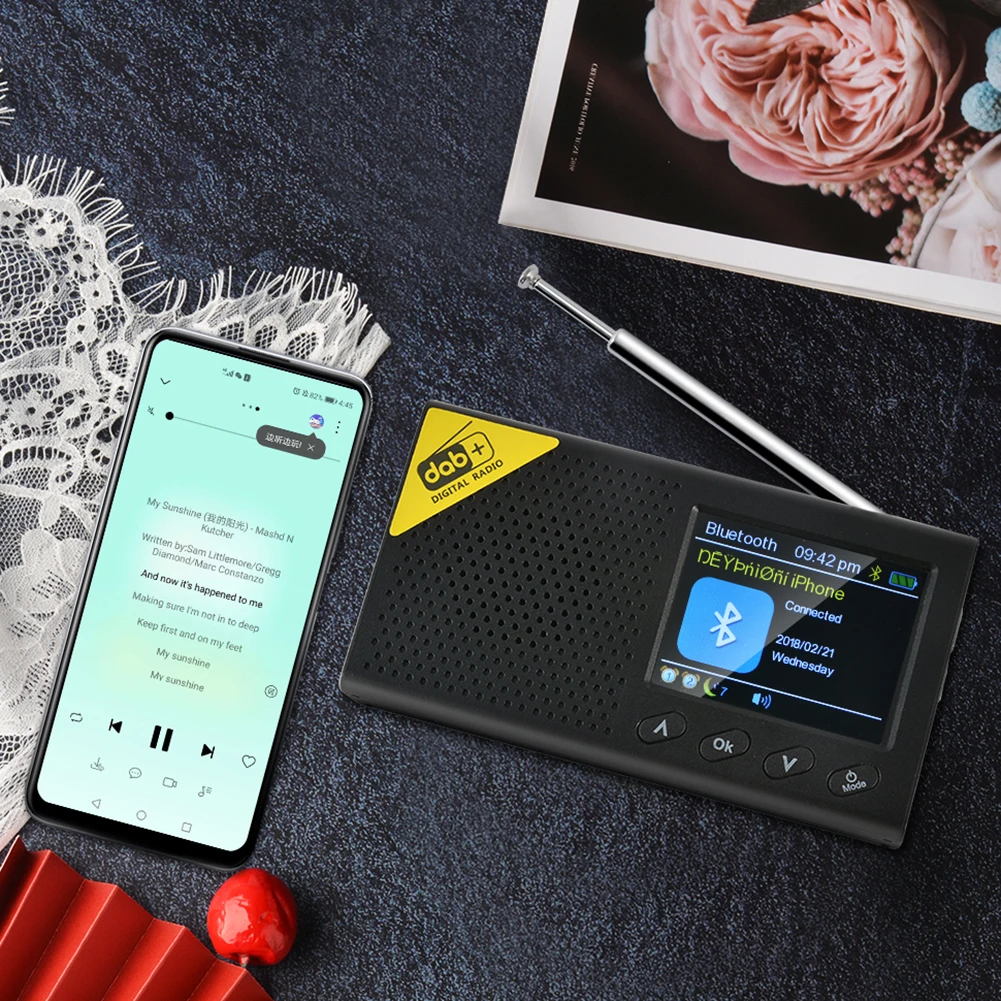 Портативный цифровой радиоприемник совместимый с Bluetooth 5 0 DAB/FM-приемник