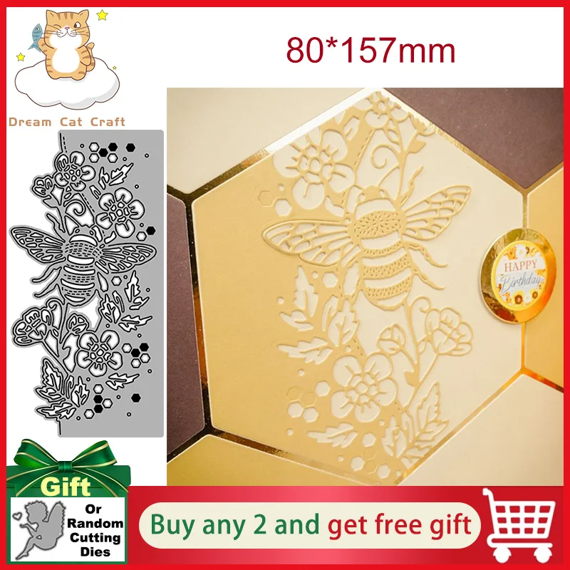 BUTTERCUP BEE BLOSSOM Flowers Lace Border Metal Craft Dies Cutting for Diy Scrapbooking Paper Handmade Mold 2022 Embossing New