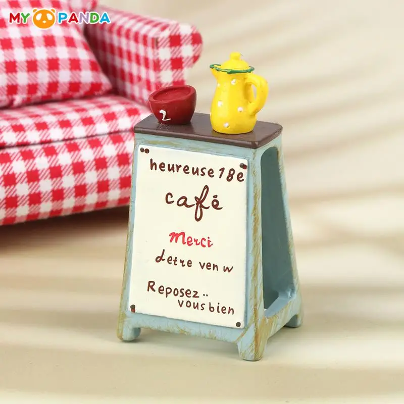 

1:12 Кукольный домик Миниатюрный Кукольный домик кафе вывеска рекламного щита модель микро пейзаж Декор для гостиной креативное настольное украшение