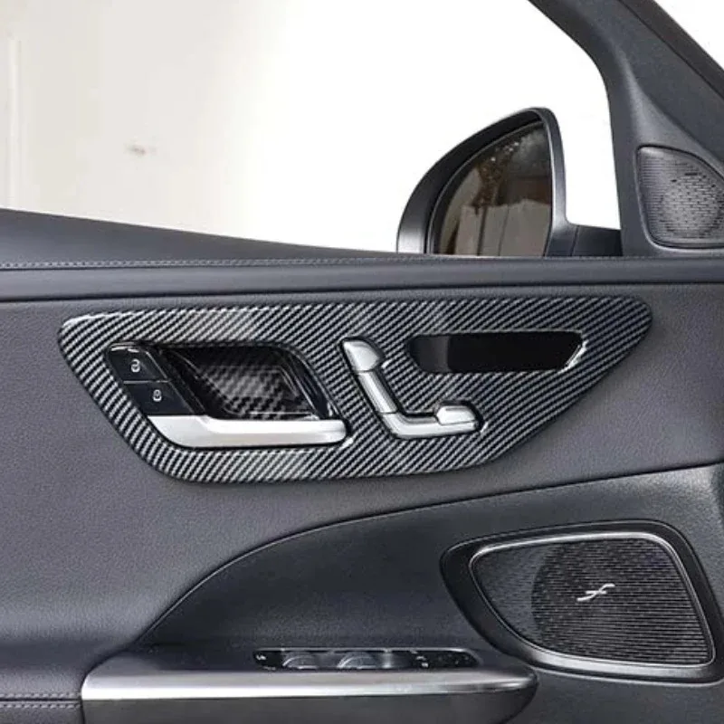 Фото Для Mercedes-Benz C-класса GLC W206 X254 2022-2026: накладки на внутренние дверные панели из АБС-пластика под карбон, аксессуары для интерьера автомобиля №5