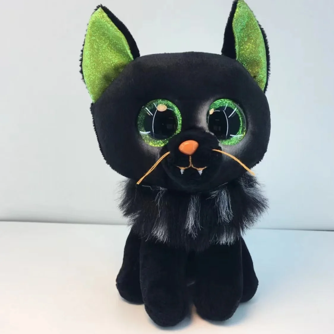 

Ty Beanie Boos Пасхальная ограниченная зеленая ведьма Кот кавайная Детская плюшевая игрушка блестящие большие глаза милый подарок на день рожден...