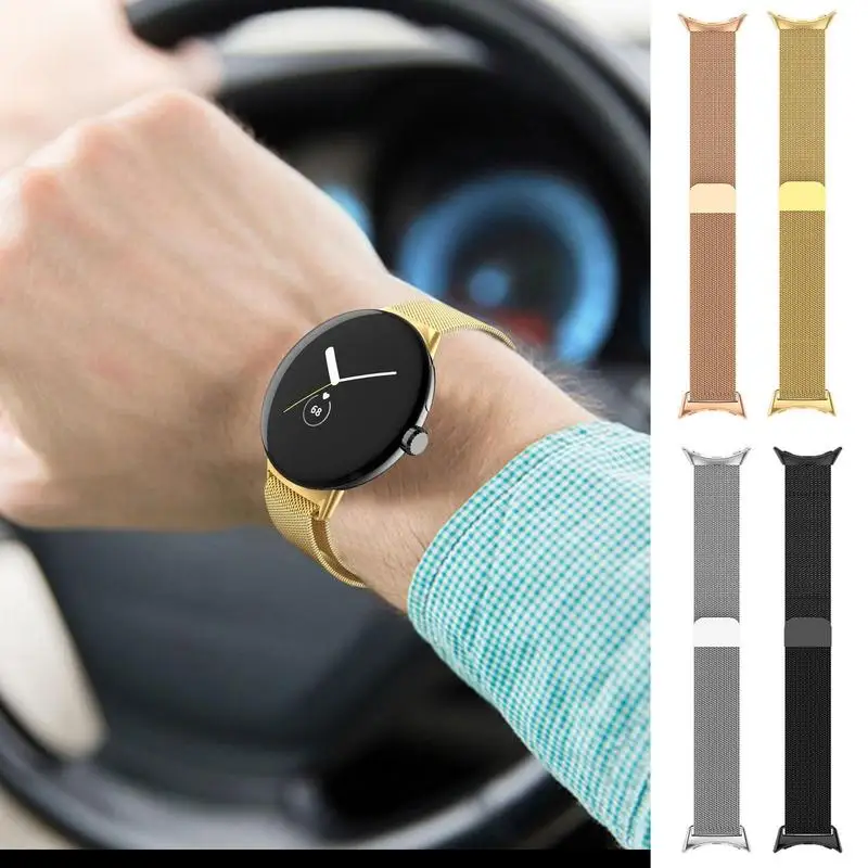 

Ремешок «Миланская петля» из нержавеющей стали для GooglePixel, ремешок для часов без зазора, магнитный металлический ремешок для мужчин и женщи...