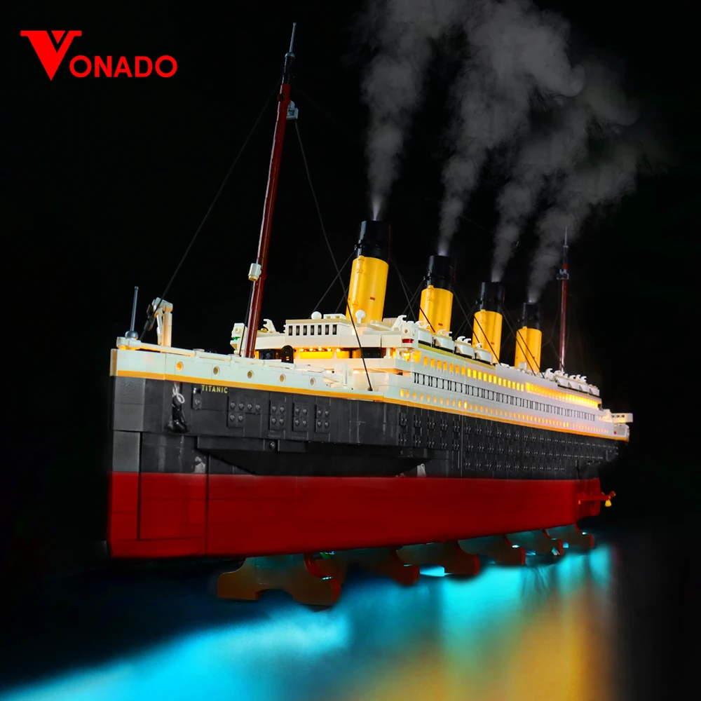 Vonado LED Lighting Set for 10294 Titanic Collectible Mold Ship Toy Light Kit, Not Included the Building Block Model