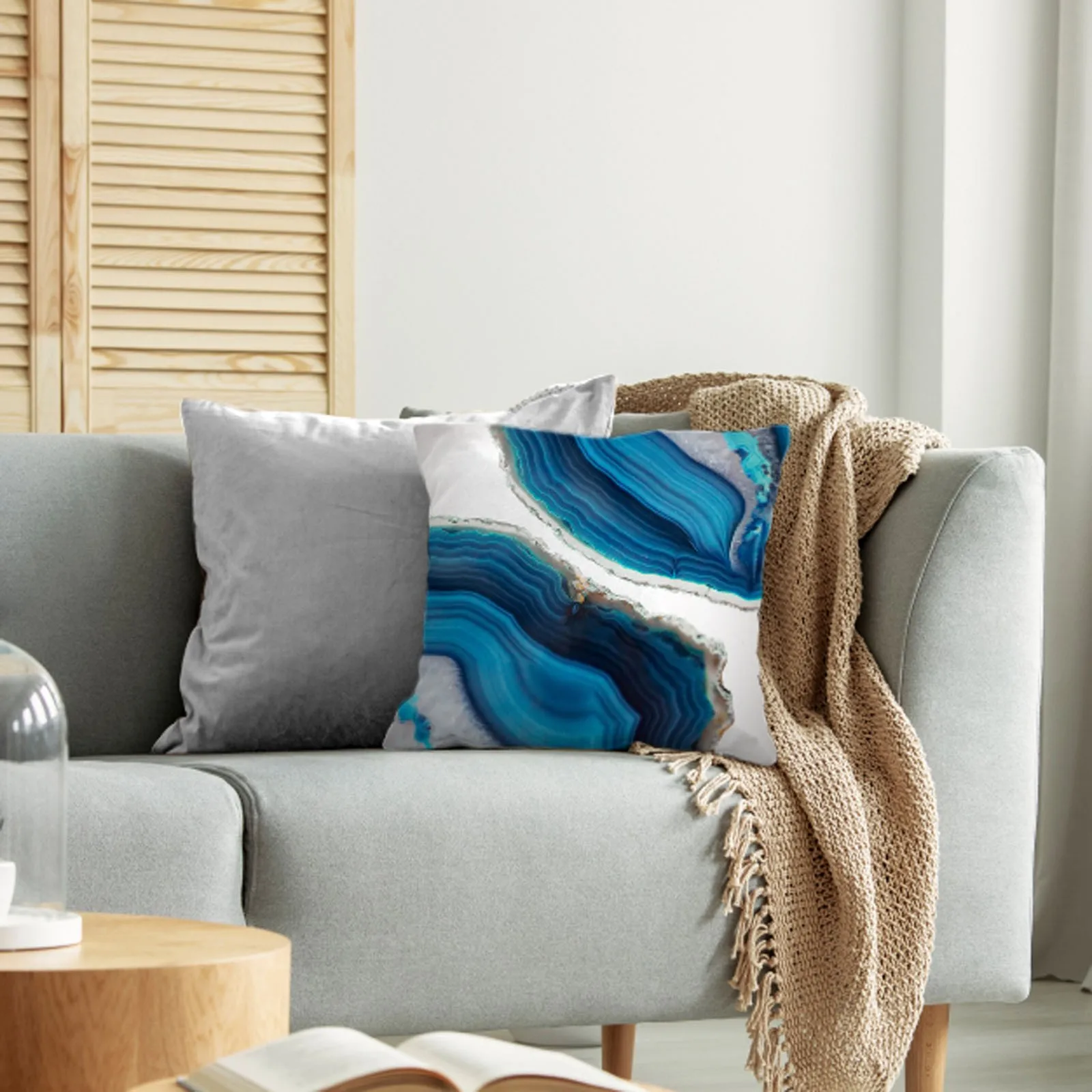 

Синяя абстрактная Подушка для домашнего декора, наволочка для диванной подушки, чехол для домашнего дивана, подвесное кресло, подушка для а...