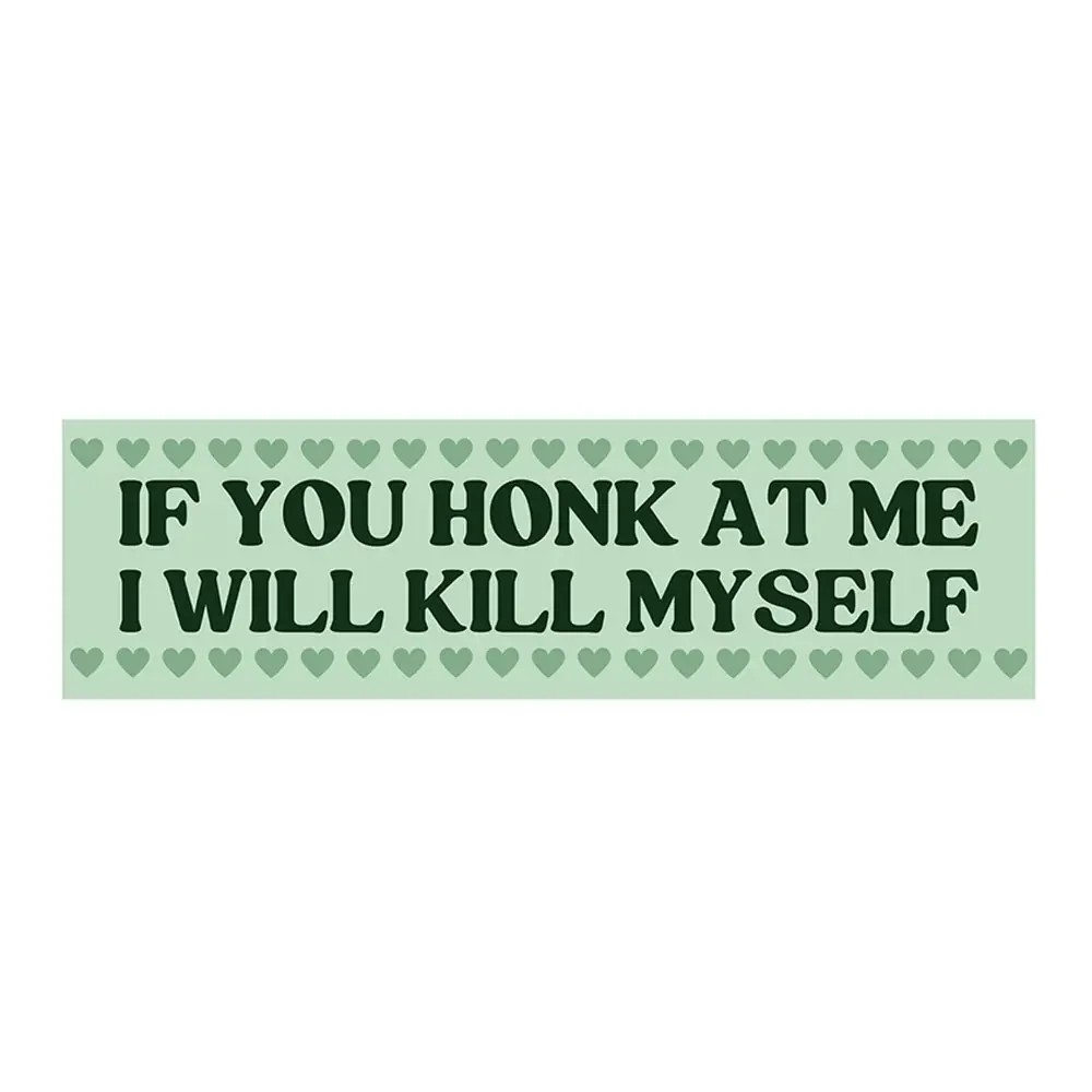

Забавные мультяшные наклейки FUYOOHI с надписью «If You Honk At Me», упаковка наклеек, внешние аксессуары, водонепроницаемые ПВХ наклейки