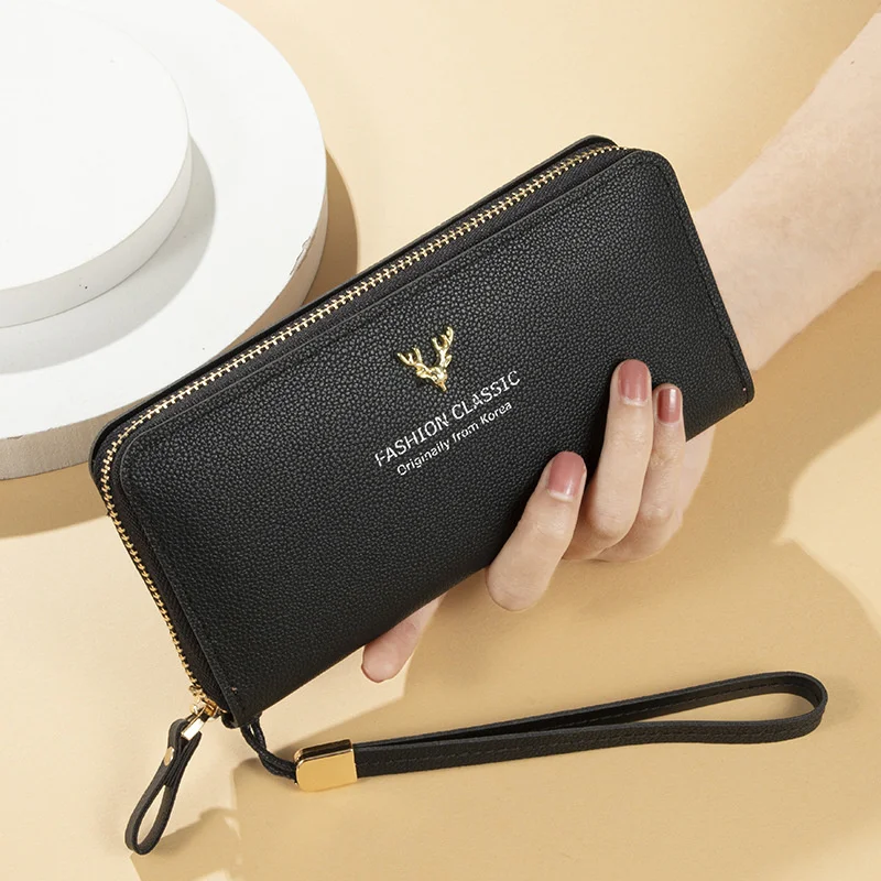 2022 new zipper handbag women's Long Wallet simple wallet women's large capacity mobile phone bag