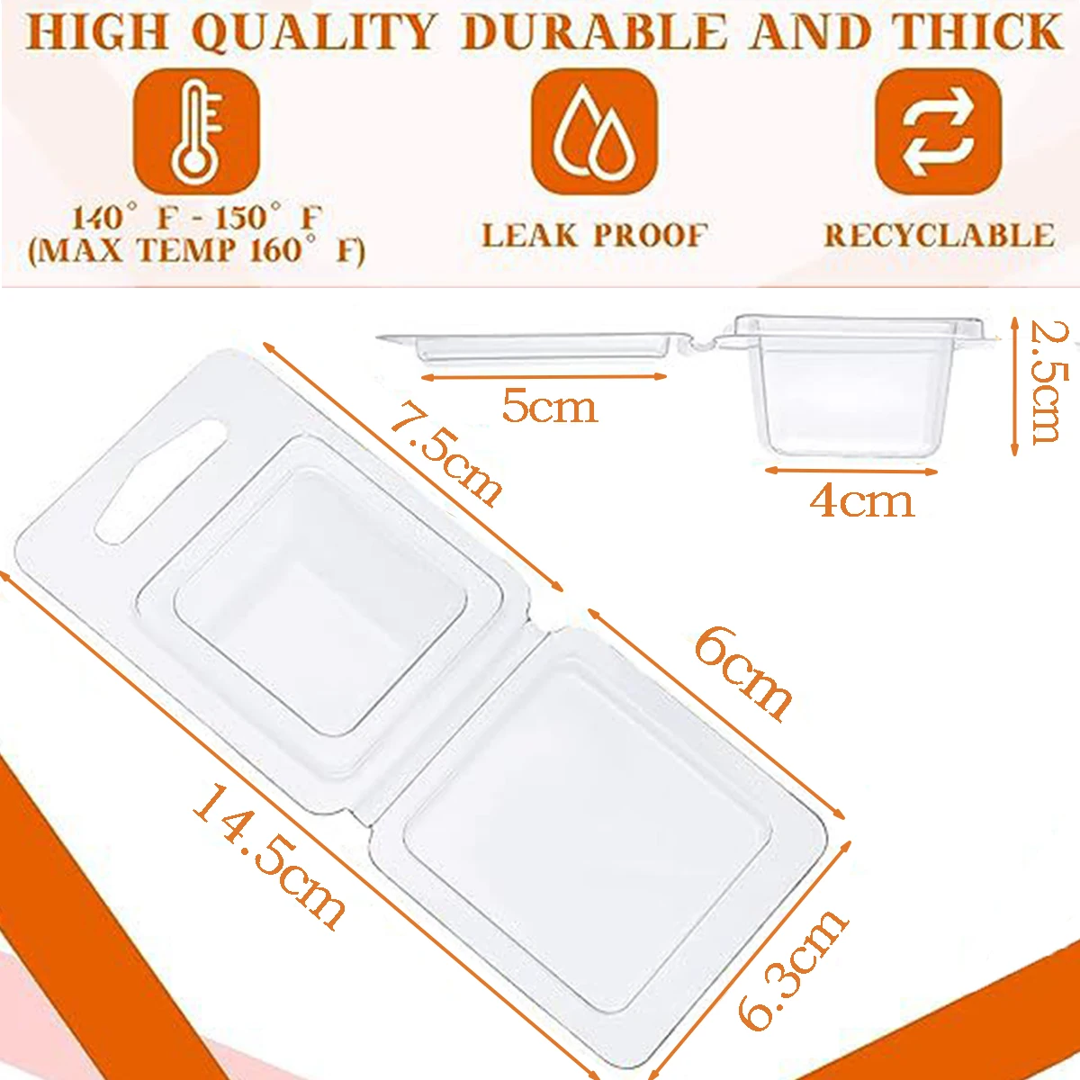 10/20 шт. квадратные пластиковые формы для изготовления свечей
