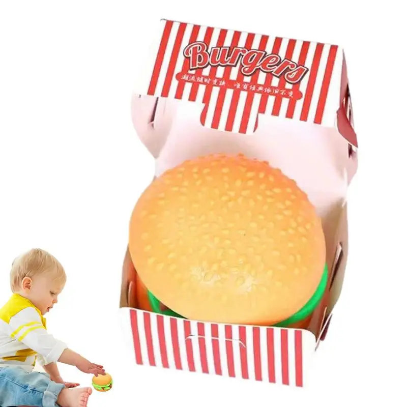 

Burger Squish Tearable 3D Squishys Hamburger Toys Stress Relief Toy Burger Stress Ball Squeeze Ball