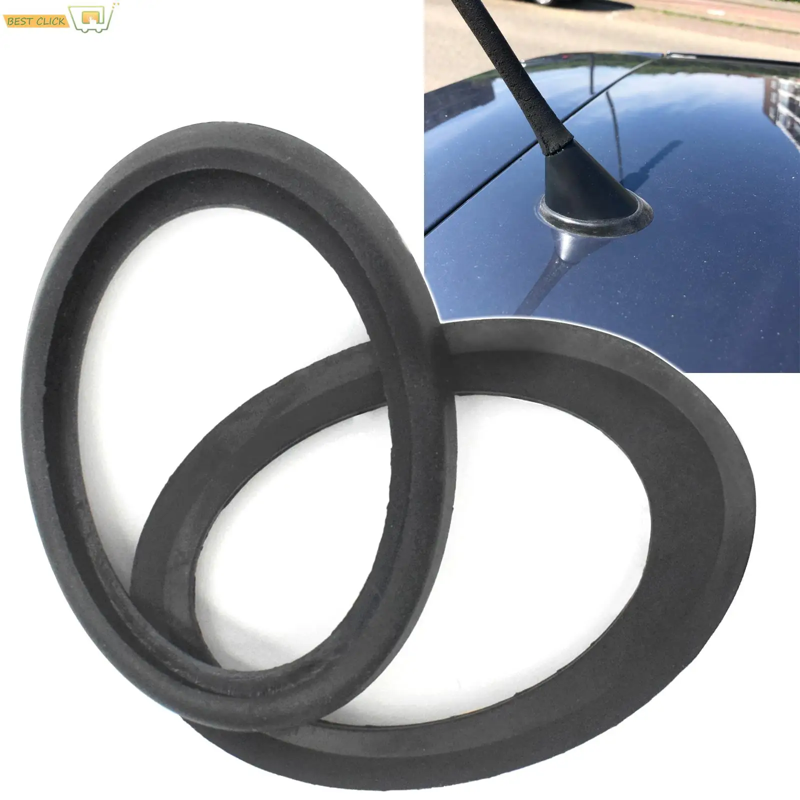 

1X Black Rubber Automobile Roof Aerial Antenna Gasket Seal For Audi Vauxhall Opel Sokda Toyota Ford Peugeot Chrysler Mitsubishi