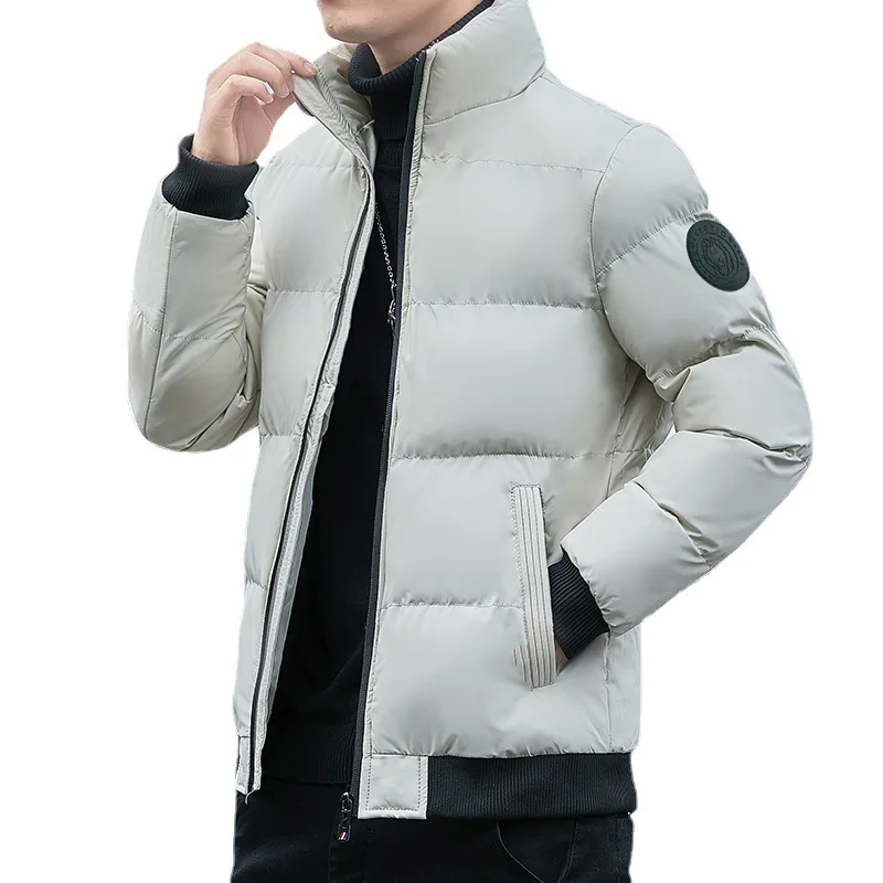 Winter Casual Men's Parkas Plus Size Stand Collar Cotton-padded Jacket Parkas 2022 Down Jacket for Men
