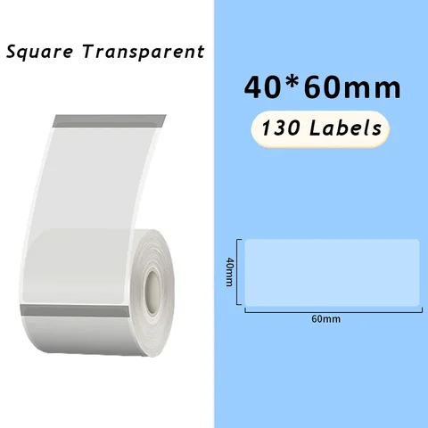 Самоклеящаяся круглая белая прозрачная однотонная этикетка Phomemo для M110/M220/M200/M120/M221 для DIY дизайн логотипа QR-код доставка