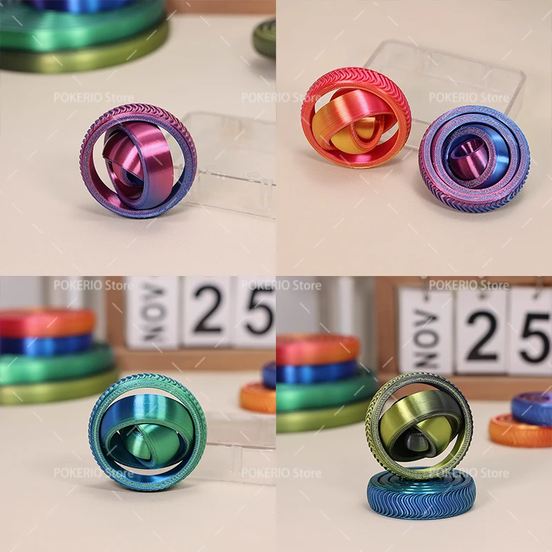 Фото Горячая 3D Спиннер, вращающийся шар, игрушка, креативный гироскоп на кончиках пальцев, гравитационное вращение, облегчение тревоги, новинка, декомпрессионная игрушка №5