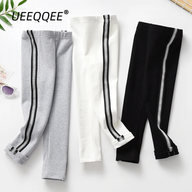 

Cotton Stretch 2023 Spring Autumn New School Children Leggings Little Girls Pants Casual Trousers Preteen Kids Wear For 4-12Y