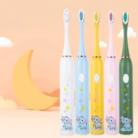 sonic childrens electric toothbrush kids 3 to 15 years old oral care cartoon animal pattern elephant usb charging tooth brush