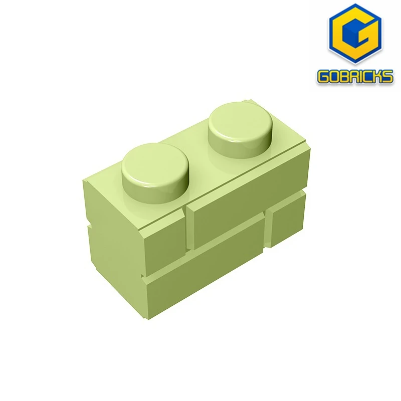 

Gobrick GDS-631 профильный кирпич 1x2 single gro. Совместим с lego 98283, Детский развивающий конструктор «сделай сам»