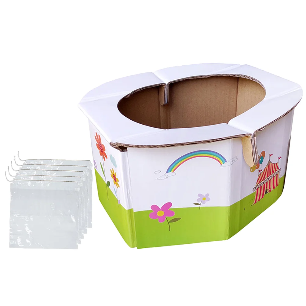 

1 шт. складной детский бумажный горшок портативный детский дорожный горшок для малышей складной Туалет