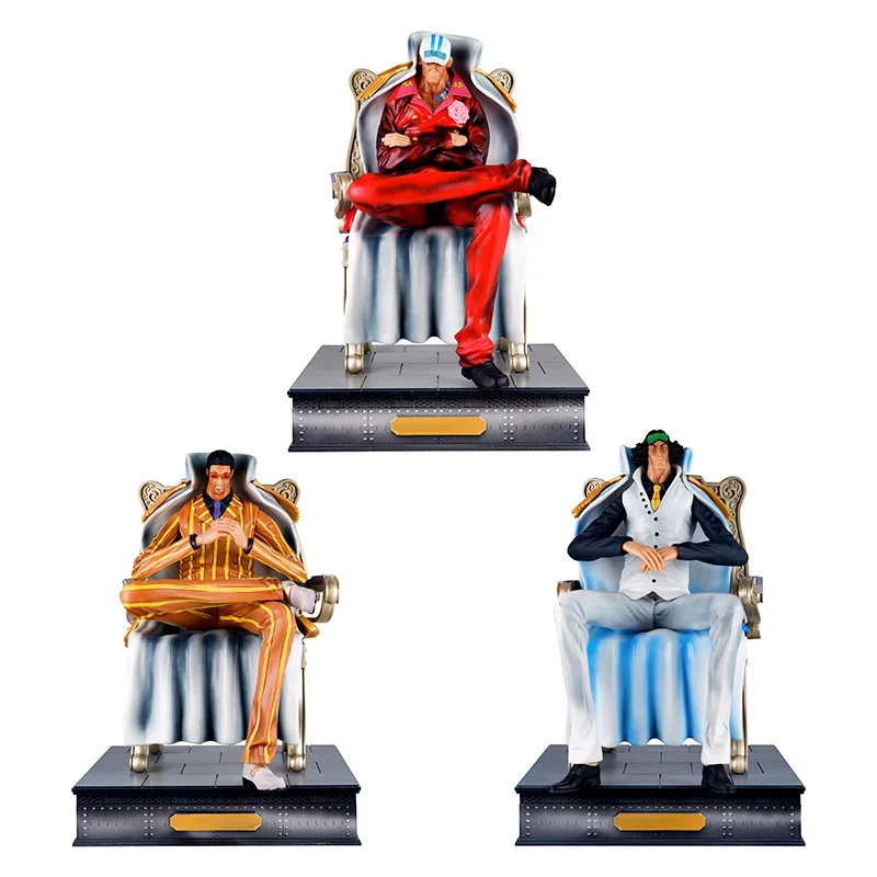Аниме One Piece Borsalino Sakazuki Kohza Chair ПВХ экшн-фигурка Коллекционная модель кукла игрушка 29 см