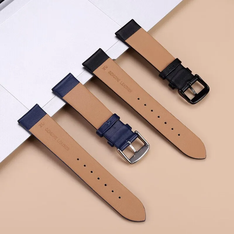 12 14 15 16 18 19 20 21 22mm Ultra thin soft leather watch strap For Casio Longines Rossini Fossil DW men women Watch bracelet