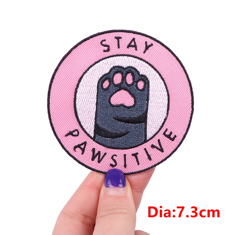 Нашивки с мультяшными животными и надписью вышитые нашивки для одежды наклейка