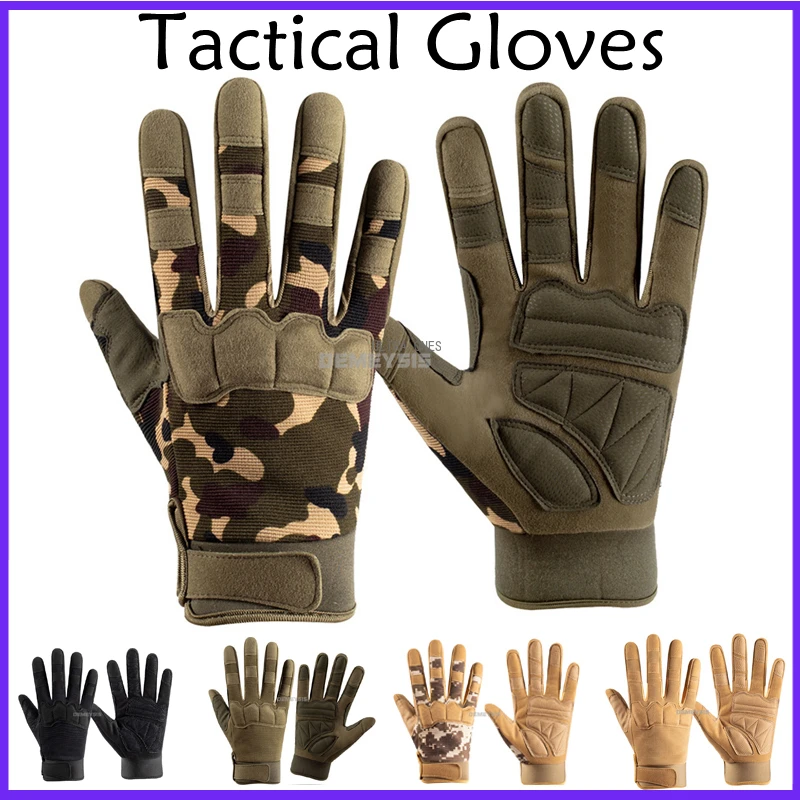 

Тактические охотничьи перчатки, военные перчатки для страйкбола, пейнтбола, стрельбы, боевые тренировочные рабочие перчатки с пальцами для...
