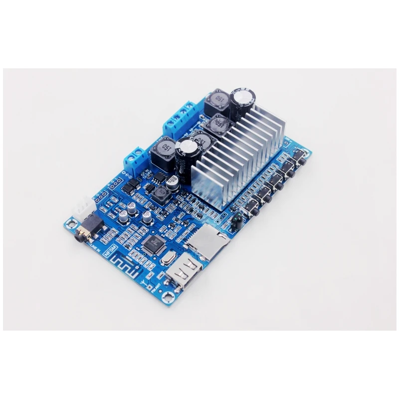 TPA3116 50W+50W Bluetooth 5.0 Audio Stereo Digital Power Amplifier Board FM Radio USB Decode Player Remote Control On - Усилитель мощности TPA3116 50W+50W Bluetooth 5.0 Аудио Стерео Цифровая плата FM-радио USB-декодер Плеер Пульт ДУ включен.