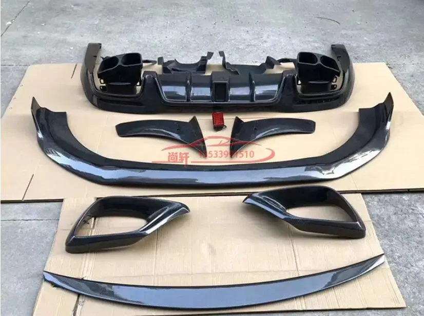 Для Mercedes Benz W222 S63 S400 S500 S600 Передний бампер из настоящего углеродного волокна