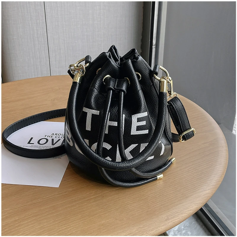 

Luxury Brand Designer Bucket Handbag Shoulder Crossbody Bag For Women High Quality Soft Leather Messenger Bag