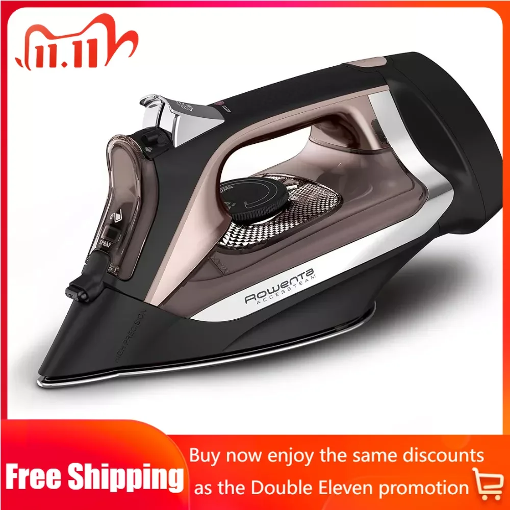 

Паровой утюг с подошвой из нержавеющей стали и выдвижным шнуром, 350 микроотверстий, 1725 Вт, портативный, для глажки, отпариватель для одежды